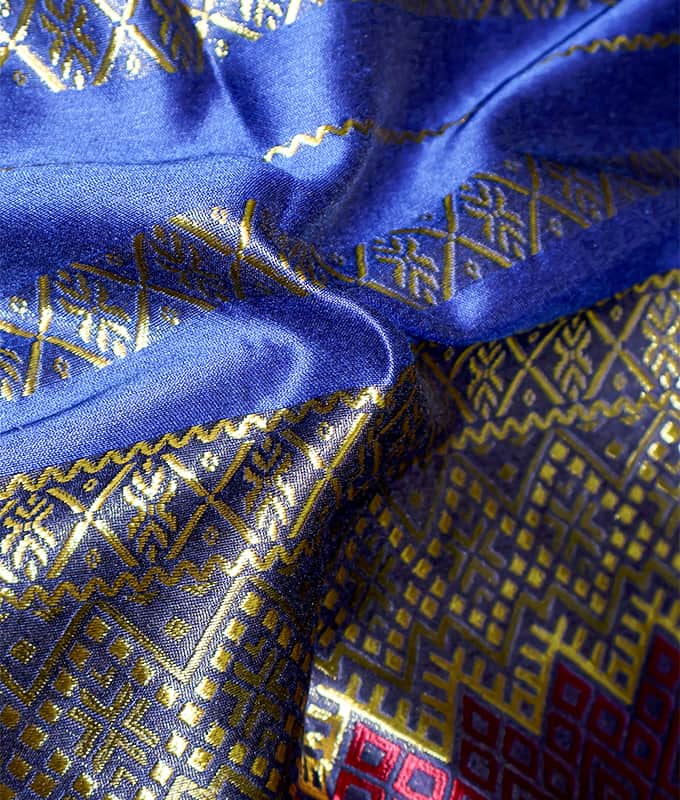 Tela pareo colorida del sudeste asiático con patrón de jacquard 100% poliéster